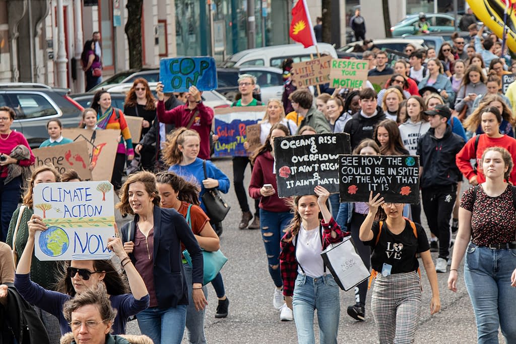 Manifestación en defensa del medio ambiente